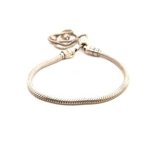 Pandora Moments Sliding Bracelet Sterling Silver Snake Chain Adjustable 597125CZ